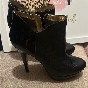 Ted Baker London Glossy Black Heeled Boots